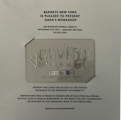 Lady Gaga Gaga's Workshop - Barneys New York Bundle memorabilia US LGQMMGA879686