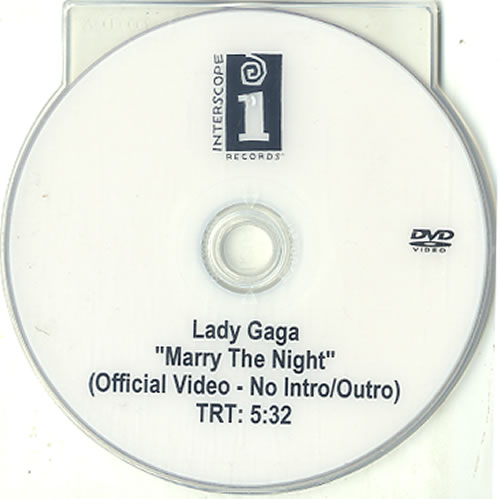 Lady Gaga Marry The Night promo DVD-R US LGQDRMA626547