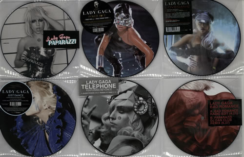 Lady Gaga Six 7" Picture Disc Singles 7" vinyl picture disc (7 inch picture disc single) UK LGQ7PSE535757