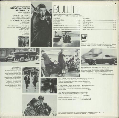 Lalo Schifrin Bullitt - Sealed vinyl LP album (LP record) US LALLPBU774539