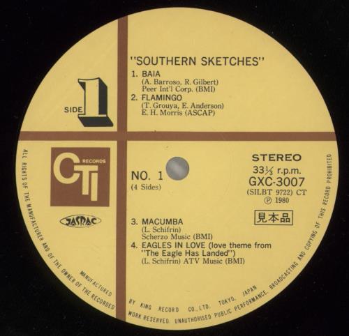 Lalo Schifrin Southern Sketches 2-LP vinyl record set (Double LP Album) Japanese LAL2LSO872510