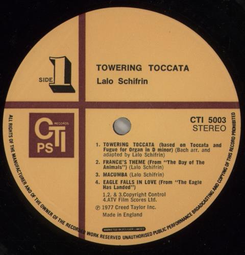Lalo Schifrin Towering Toccata - EX vinyl LP album (LP record) UK LALLPTO543723