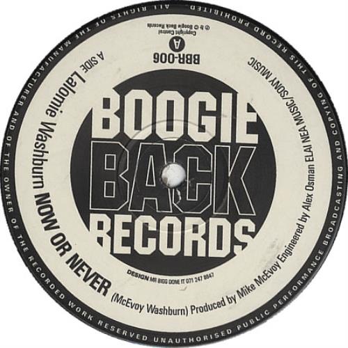 Lalomie Washburn Now Or Never 12" vinyl single (12 inch record / Maxi-single) UK LF-12NO394287