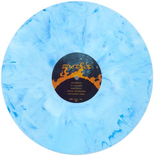 Lamb Of God Omens - White & Blue Marbled Vinyl vinyl LP album (LP record) UK LGMLPOM857042