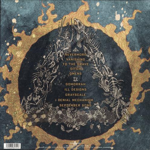 Lamb Of God Omens - White & Blue Marbled Vinyl vinyl LP album (LP record) UK LGMLPOM857042