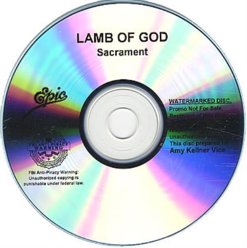 Lamb Of God Sacrament CD-R acetate US LGMCRSA379866
