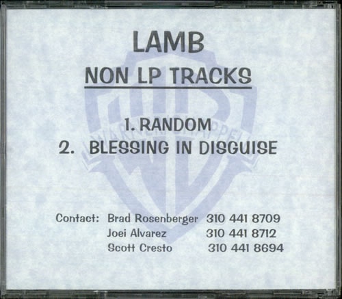 Lamb Non LP Tracks CD-R acetate US L-ACRNO237655