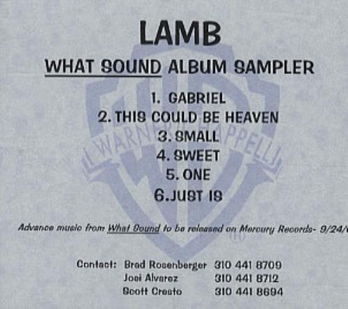 Lamb What Sound - Album Sampler CD-R acetate US L-ACRWH305352