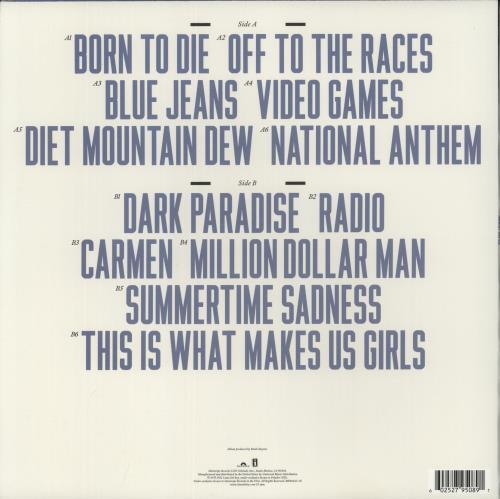 Lana Del Rey Born To Die vinyl LP album (LP record) US L3XLPBO885018