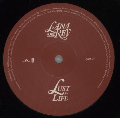 Lana Del Rey Lust For Life - 180gm 2-LP vinyl record set (Double LP Album) UK L3X2LLU885023