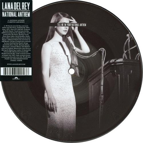 Lana Del Rey National Anthem 7" vinyl picture disc (7 inch picture disc single) UK L3X7PNA604834