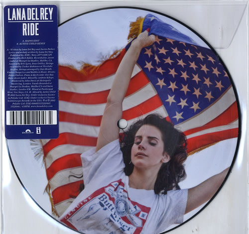 Lana Del Rey Ride 7" vinyl picture disc (7 inch picture disc single) UK L3X7PRI604832