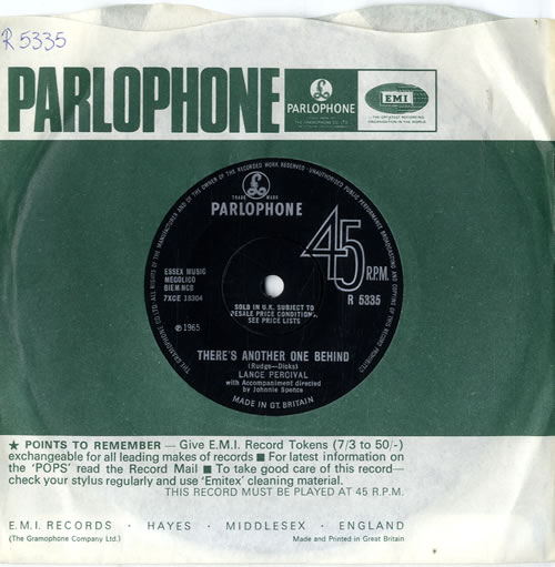 Lance Percival There's Another One Behind 7" vinyl single (7 inch record / 45) UK LPV07TH605830