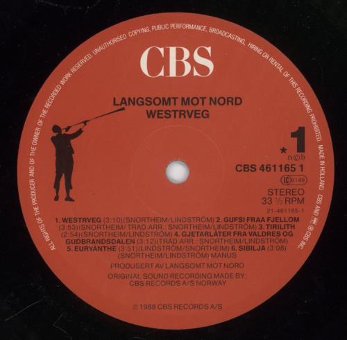 Langsomt Mot Nord Westrveg vinyl LP album (LP record) Norwegian -4-LPWE890867