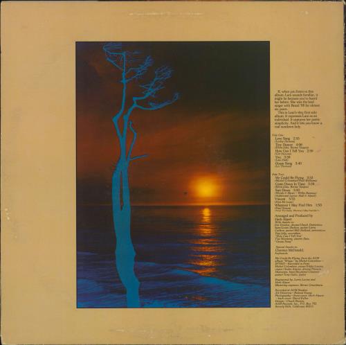 Lani Hall Sun Down Lady vinyl LP album (LP record) US L7PLPSU774592