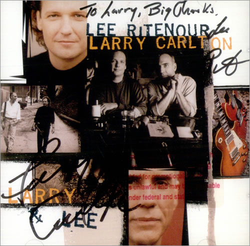 Larry Carlton Larry & Lee - Autographed CD album (CDLP) US LC5CDLA515603