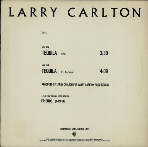 Larry Carlton Tequila 12" vinyl single (12 inch record / Maxi-single) US LC512TE651158