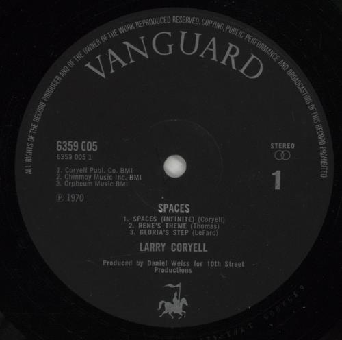 Larry Coryell Spaces vinyl LP album (LP record) UK YCYLPSP704059