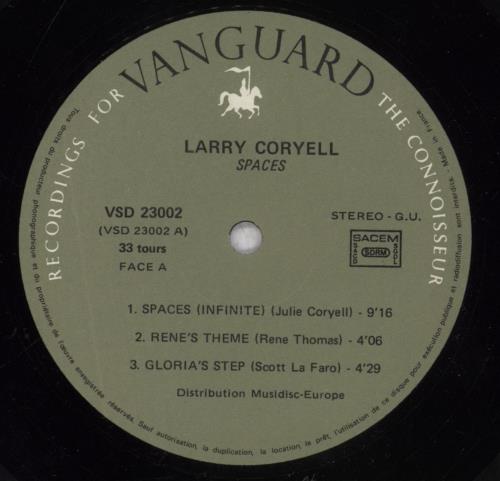 Larry Coryell Spaces vinyl LP album (LP record) French YCYLPSP839629