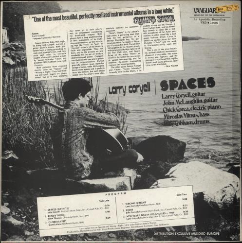 Larry Coryell Spaces vinyl LP album (LP record) French YCYLPSP839629
