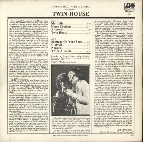 Larry Coryell Twin-House vinyl LP album (LP record) German YCYLPTW586247