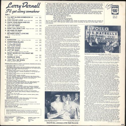 Larry Darnell I'll Get Along Somehow vinyl LP album (LP record) Swedish Q39LPIL706772