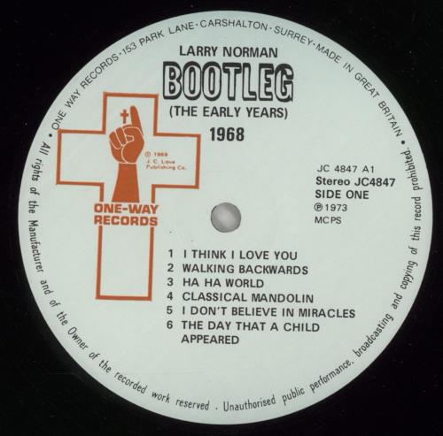 Larry Norman Bootleg 2-LP vinyl record set (Double LP Album) US LD-2LBO871741