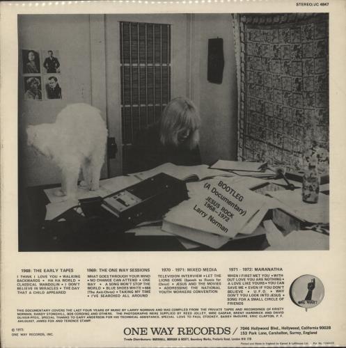 Larry Norman Bootleg 2-LP vinyl record set (Double LP Album) US LD-2LBO871741