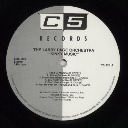 Larry Page Kinky Music vinyl LP album (LP record) UK LP0LPKI869661