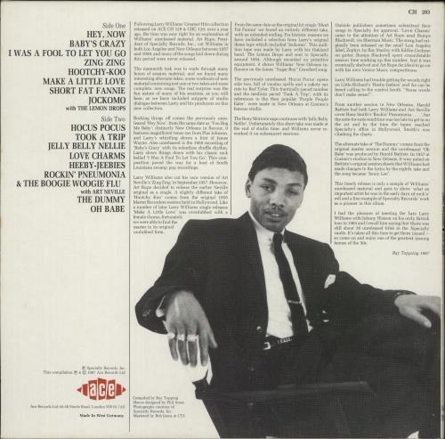 Larry Williams Alakazam! vinyl LP album (LP record) UK 1LWLPAL705409