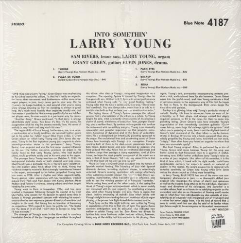 Larry Young Into Something - Shrink vinyl LP album (LP record) US OG8LPIN869888