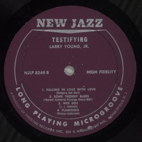 Larry Young Testifying vinyl LP album (LP record) US OG8LPTE889545
