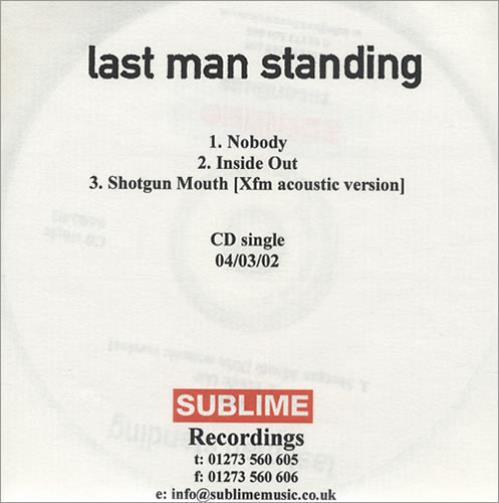 Last Man Standing Nobody CD-R acetate UK LDQCRNO429263