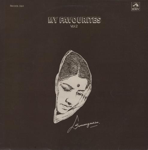 Lata Mangeshkar My Favourites Vol. 1 & 2 4-LP vinyl album record set Indian N6W4LMY752486