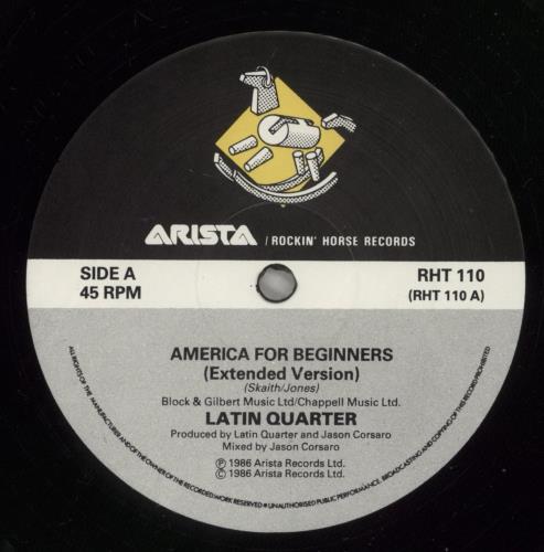 Latin Quarter America For Beginners 12" vinyl single (12 inch record / Maxi-single) UK LTQ12AM681815