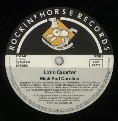 Latin Quarter Mick And Caroline vinyl LP album (LP record) German LTQLPMI208824