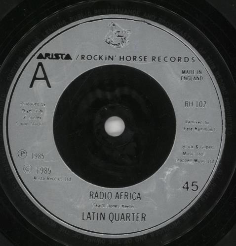Latin Quarter Radio Africa 7" vinyl single (7 inch record / 45) UK LTQ07RA298181