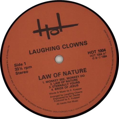 Laughing Clowns Law Of Nature vinyl LP album (LP record) UK LB8LPLA681789
