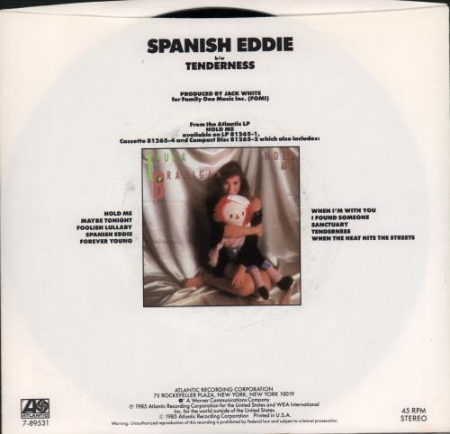 Laura Branigan Spanish Eddie 7" vinyl single (7 inch record / 45) US BRA07SP20848