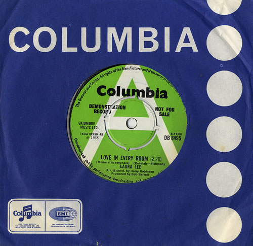 Laura Lee Love In Every Room 7" vinyl single (7 inch record / 45) UK LLE07LO480671
