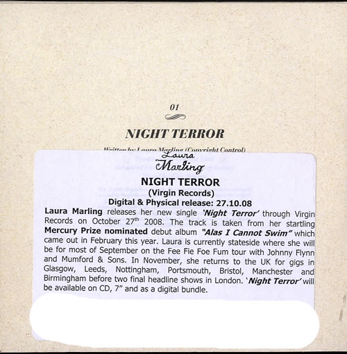 Laura Marling Night Terror - Pair of Promotional Discs CD single (CD5 / 5") UK LMLC5NI631394