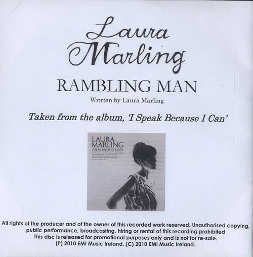 Laura Marling Rambling Man CD-R acetate Irish LMLCRRA592273