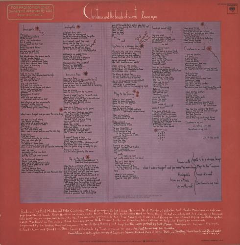 Laura Nyro Christmas And The Beads Of Sweat vinyl LP album (LP record) US NYRLPCH443693