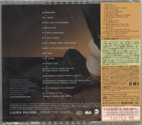 Laura Pausini From The Inside + Obi - Sealed CD album (CDLP) Japanese LUPCDFR270690