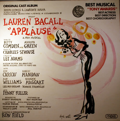 Lauren Bacall Applause vinyl LP album (LP record) UK LB2LPAP563564