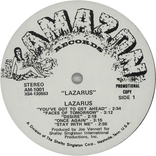 Lazarus Lazarus vinyl LP album (LP record) Canadian N51LPLA628564