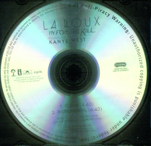La Roux In For The Kill US Promo CD single (CD5 / 5