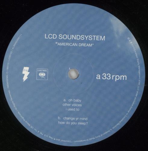 LCD Soundsystem American Dream 2-LP vinyl record set (Double LP Album) US CDS2LAM867130