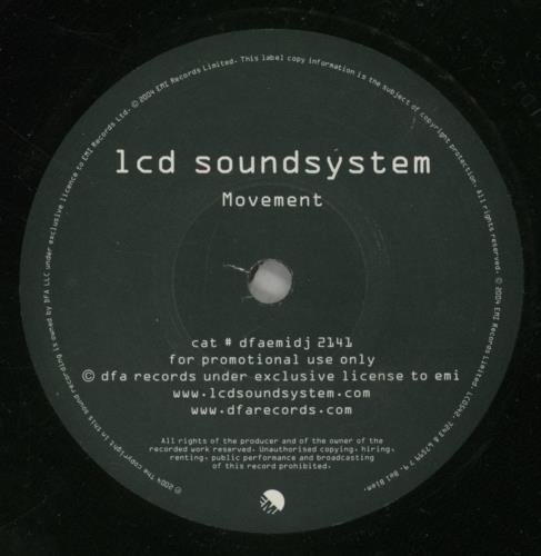 LCD Soundsystem Movement - Promo 7" vinyl single (7 inch record / 45) UK CDS07MO889945