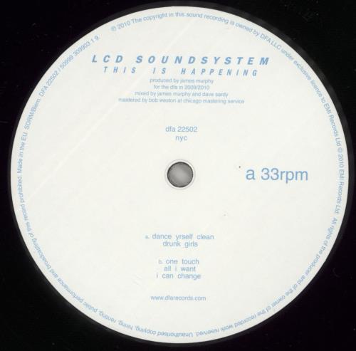 LCD Soundsystem This Is Happening 2-LP vinyl record set (Double LP Album) UK CDS2LTH506028